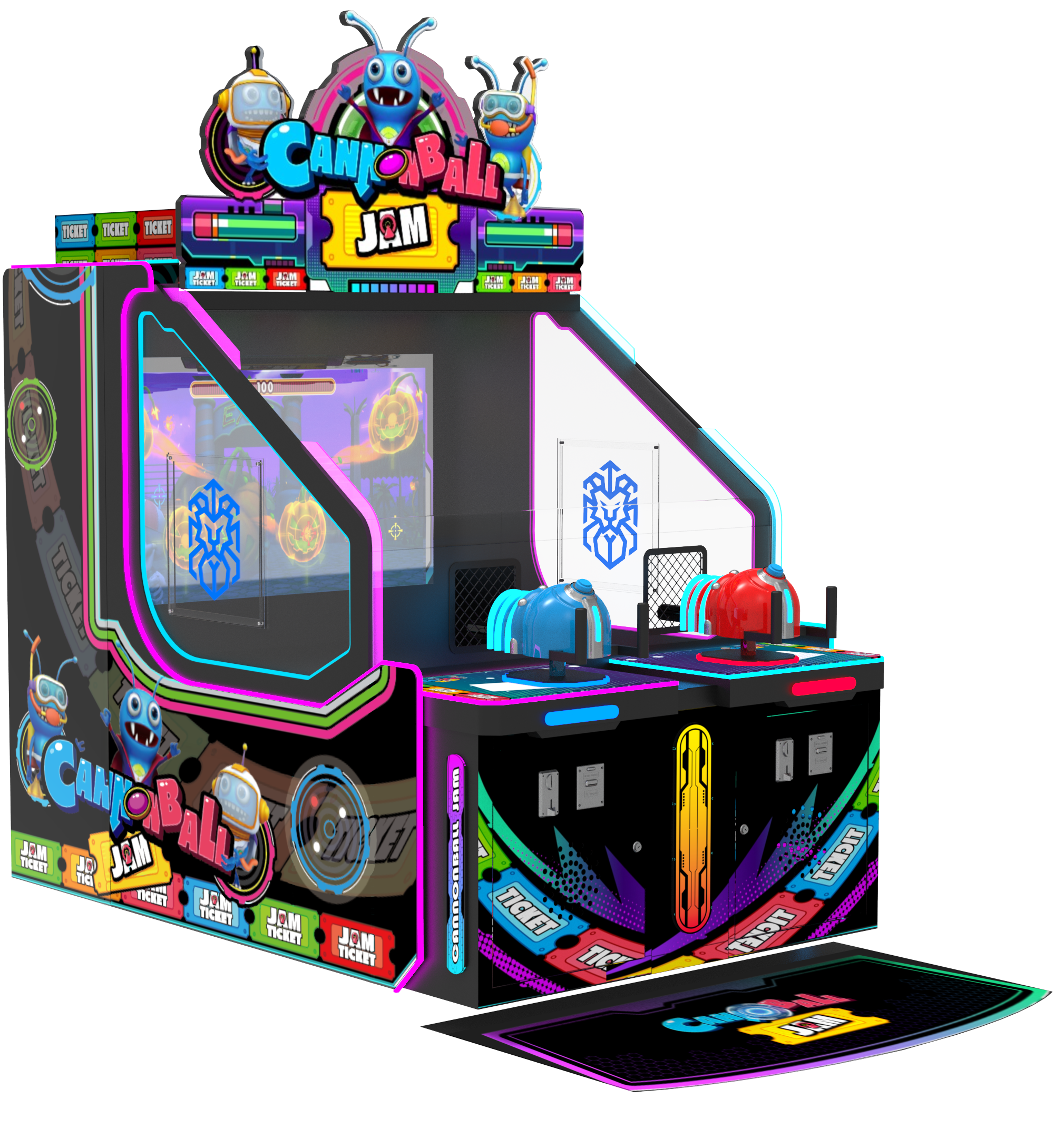 Cannon Ball Jam two player arcade cabinet